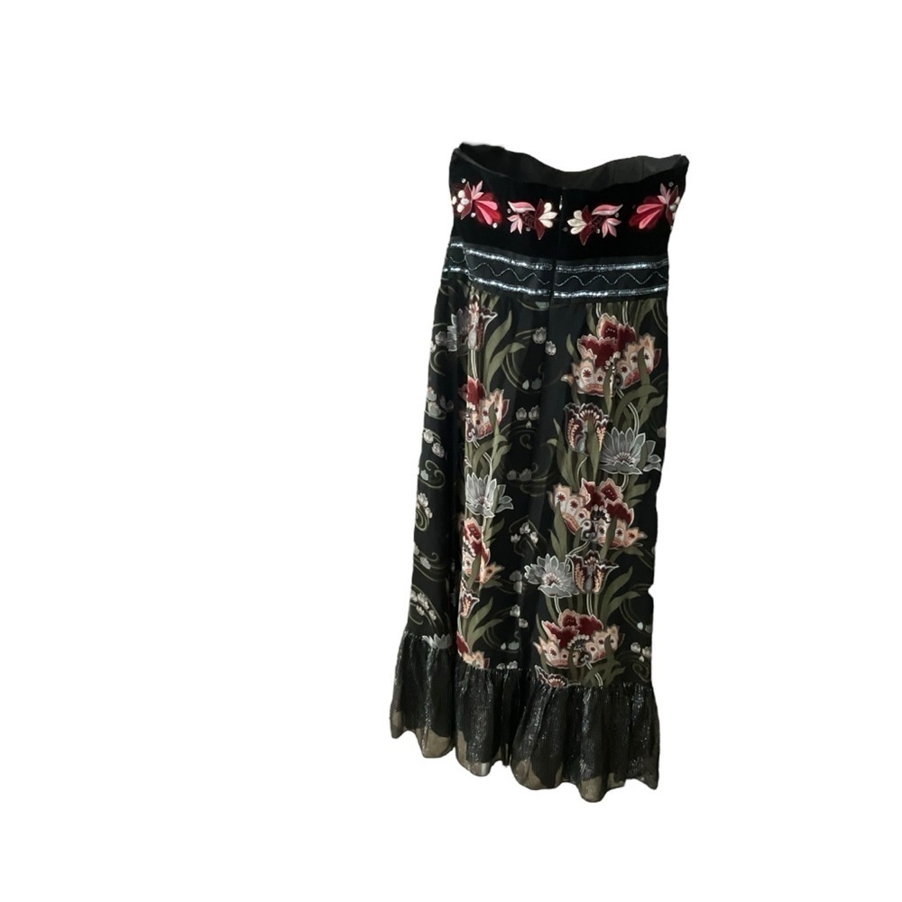 Nanette Lepore  Heirloom Embroidered‎ Sleeveless Velvet Silk Floral Dress - Picture 14 of 15